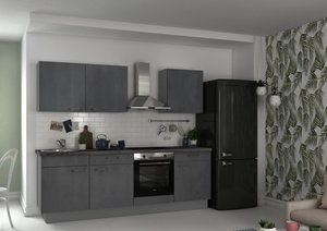 cuisine, noire, vita, béton